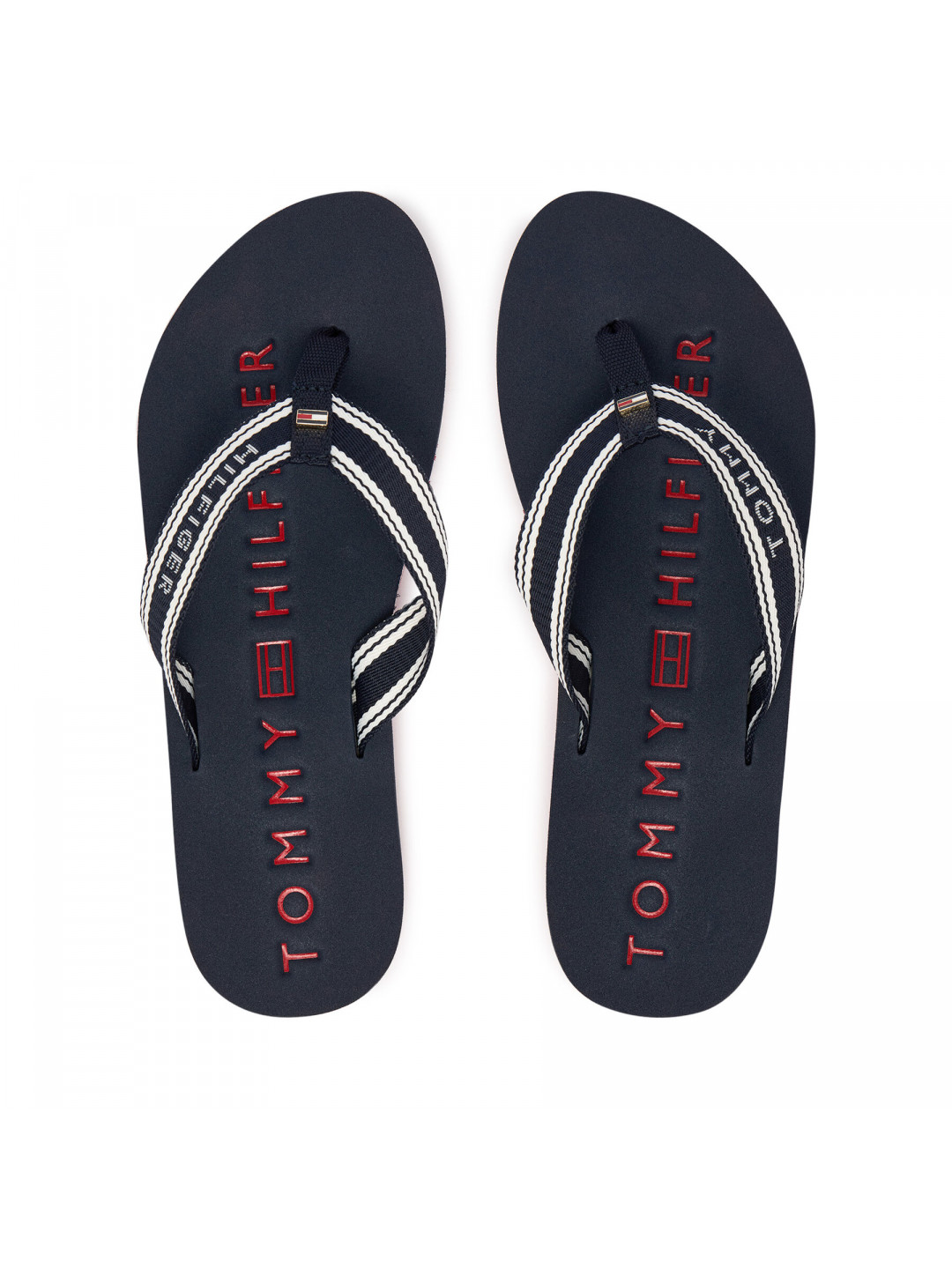 Žabky Tommy Hilfiger Th Webbing Summer Sandal FW0FW09193 Tmavomodrá